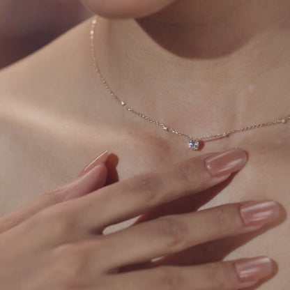 0.5 CT Solitaire Lab Grown Diamond Necklace