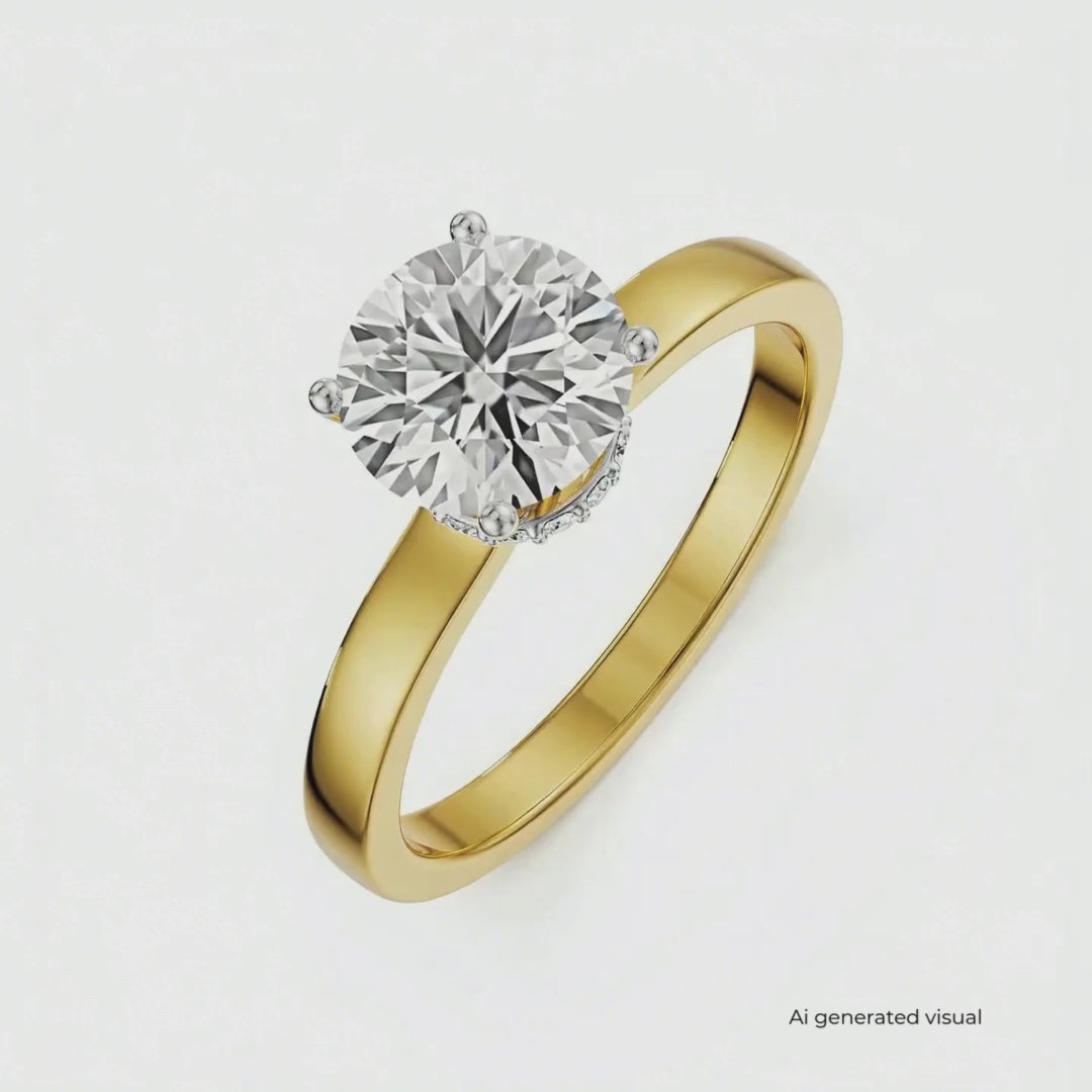 Elle Lab Grown Diamond Solitaire Ring