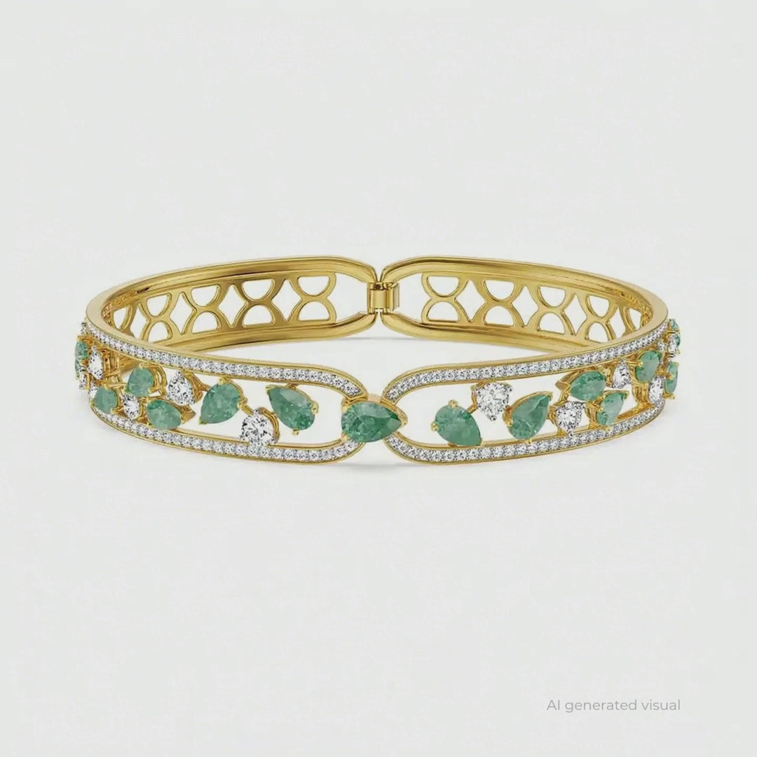 Tracy Emerald Lab Grown Diamond Bracelet