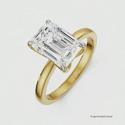 2 CT Emerald Cut Engagement Ring