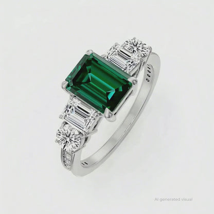 Five Solitaire Lab Grown Diamond Ring