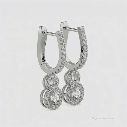 Lab Grown Diamond Droplet Earrings
