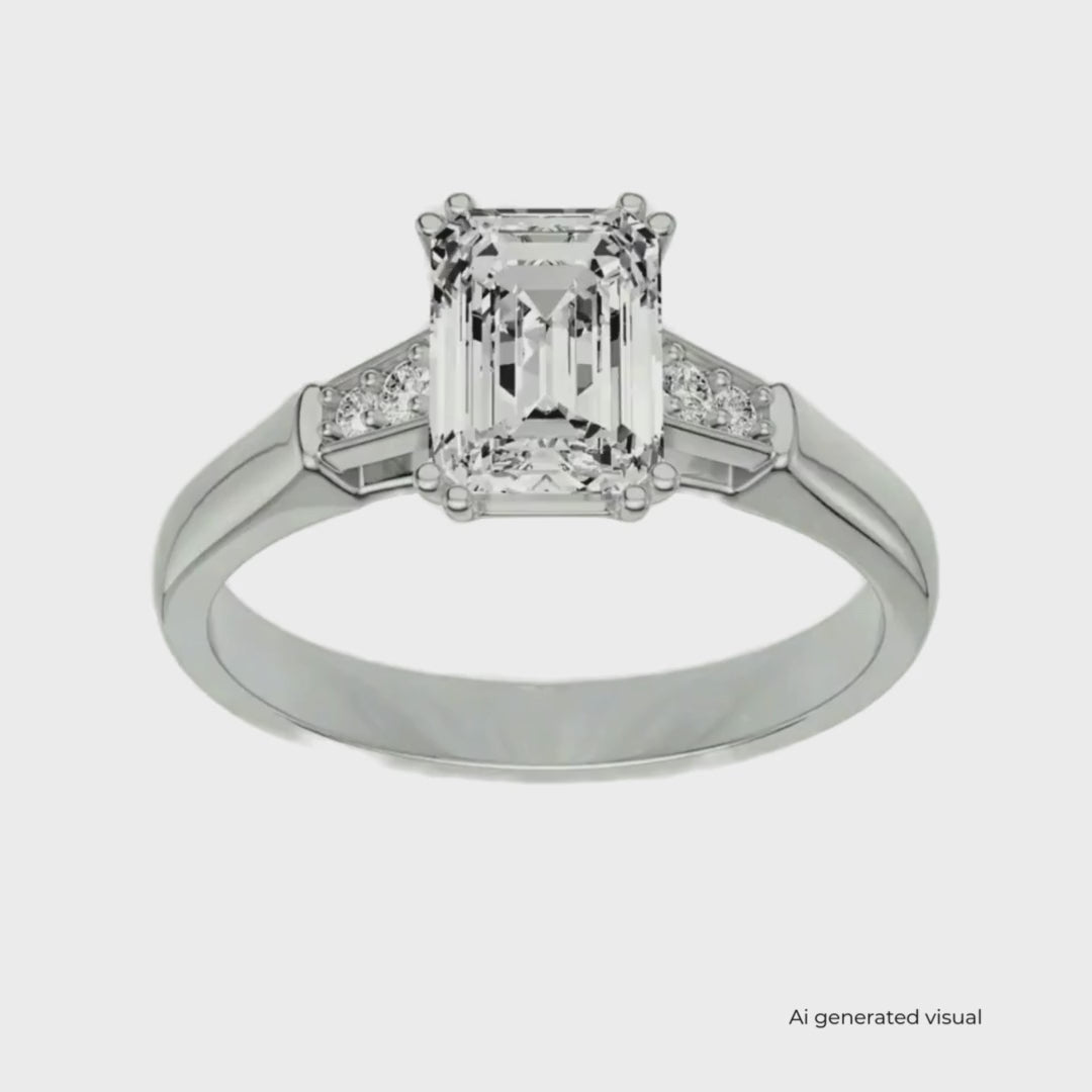 Joey Emerald Lab Grown Diamond Ring