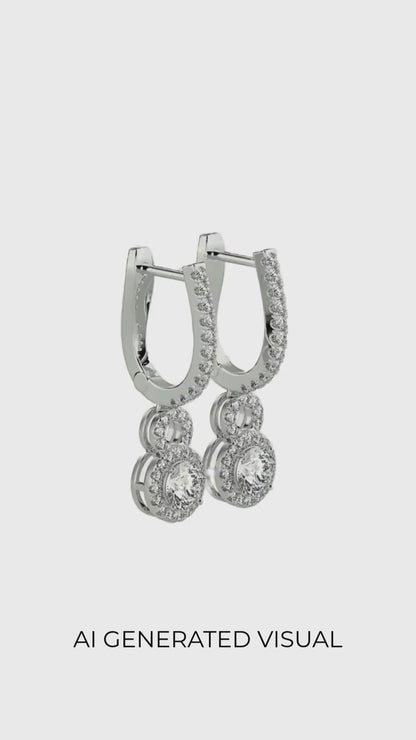 Lab Grown Diamond Droplet Earrings