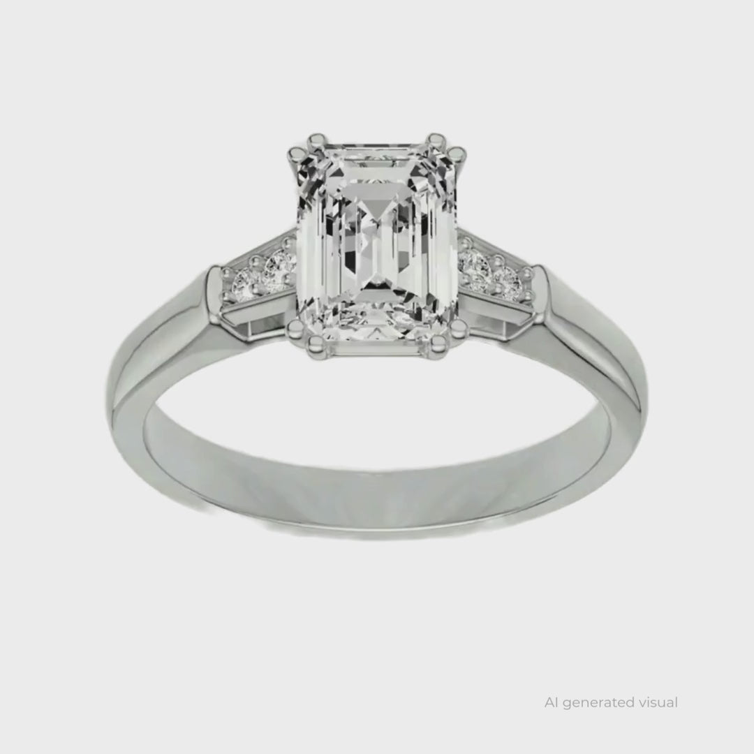 Joey Emerald Lab Grown Diamond Ring