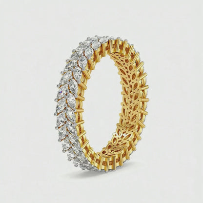 Twin Flame Marquise Eternity Lab Diamond Ring