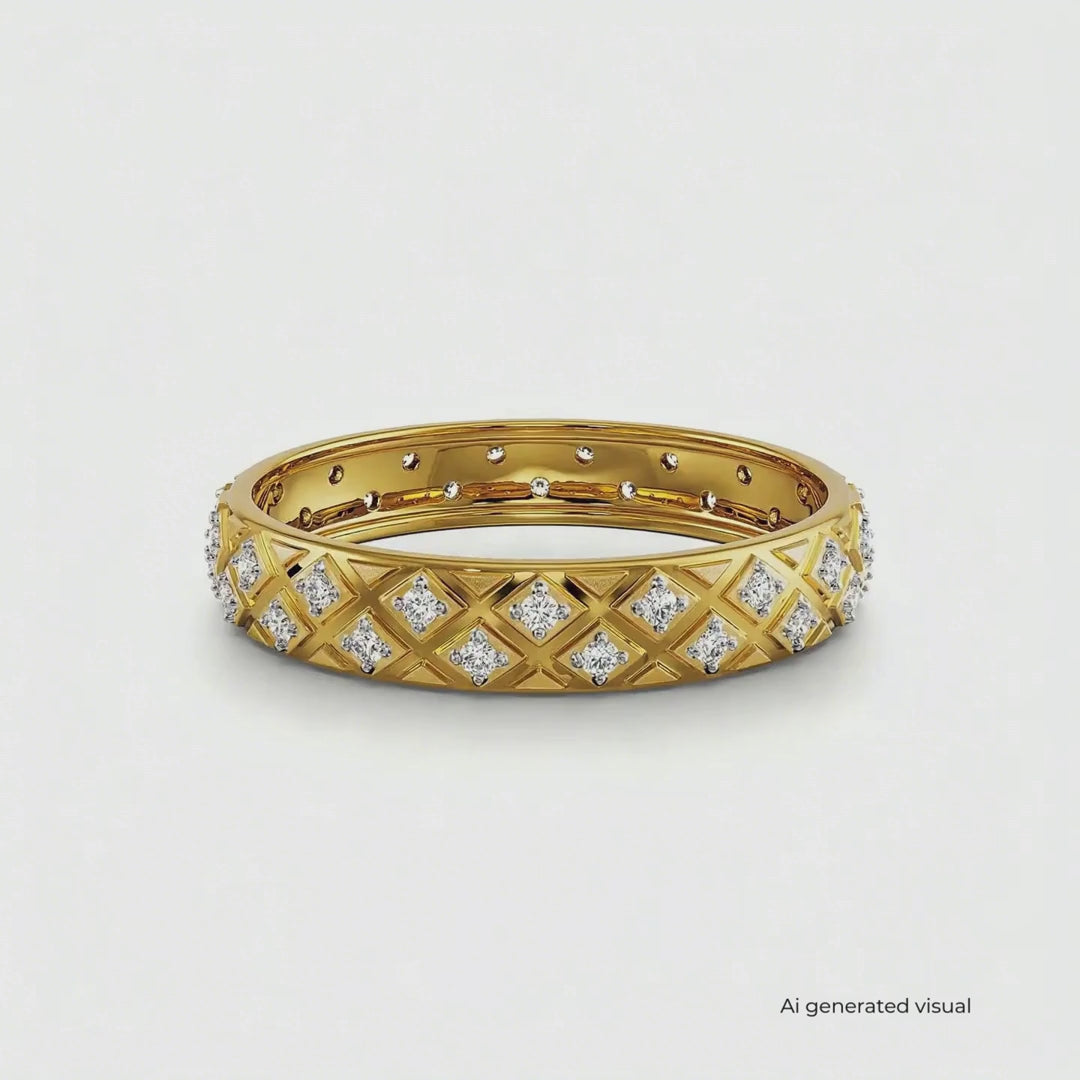 Textured Lab Grown Diamond Band