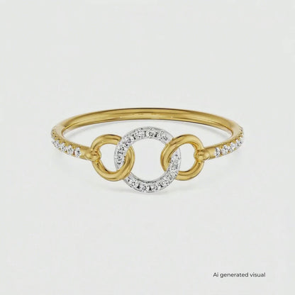 Three Hoops Diamond Ring