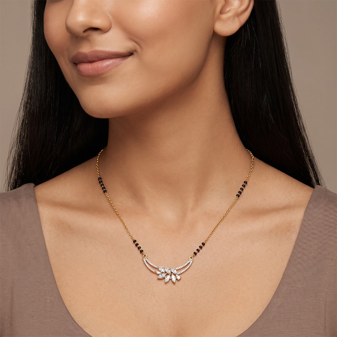 Ethereal Leaf Lab Grown Diamond Mangalsutra