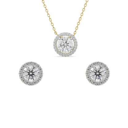 Havana Solitaire Lab Diamond Pendant Set - Front View