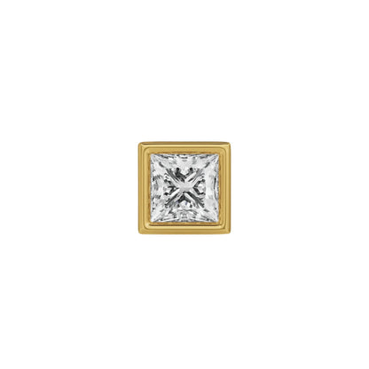 1 CT Lab Grown Diamond Solitaire Studs for Men - front view in 9KT