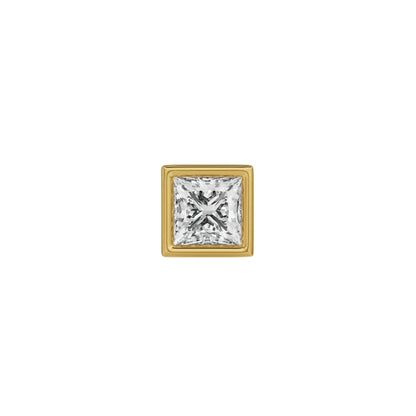 0.25 CT Solitaire Studs for Men - Front View in 9KT