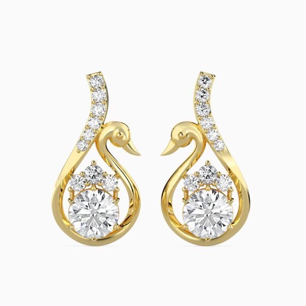 Majestic Swan Diamond Earrings