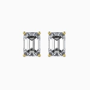 Diamond Earrings in 14 KT Yellow Gold or 18 KT Yellow Gold, Earrings for women, Gold Earrings