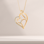 Diamond Pendant in 14 KT Yellow Gold or 18 KT Yellow Gold. Pendants for women, Gold Pendant