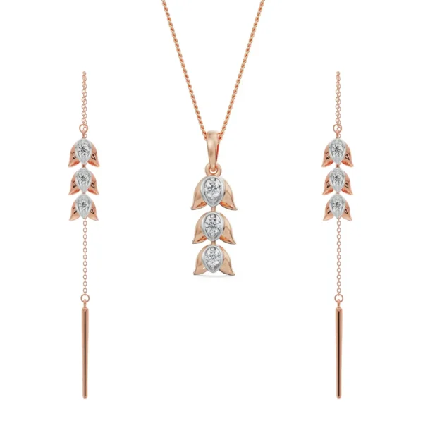 Sui Dhaga Diamond Pendant Set