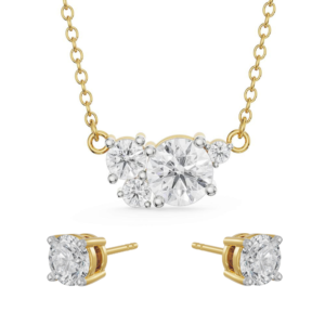 Faiza Solitaire Diamond Necklace Set