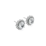 1 CT Sunflower Detachable Diamond Studs Side View