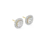 1 CT Cushion Halo Detachable Studs Side View