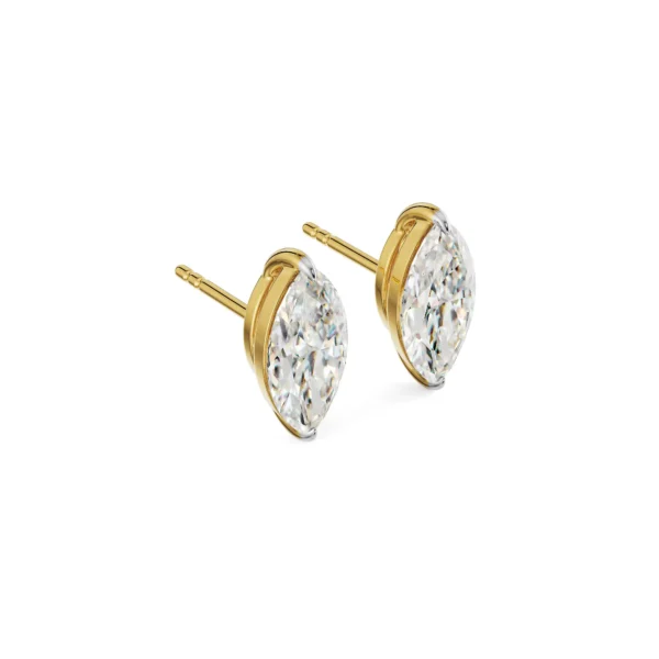 1 CT Marquise Diamond Studs Side View