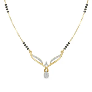 Twisted V Diamond Mangalsutra