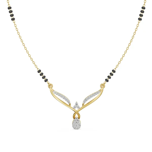 Twisted V Diamond Mangalsutra