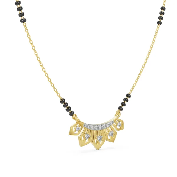 Jiya Diamond Mangalsutra Side View