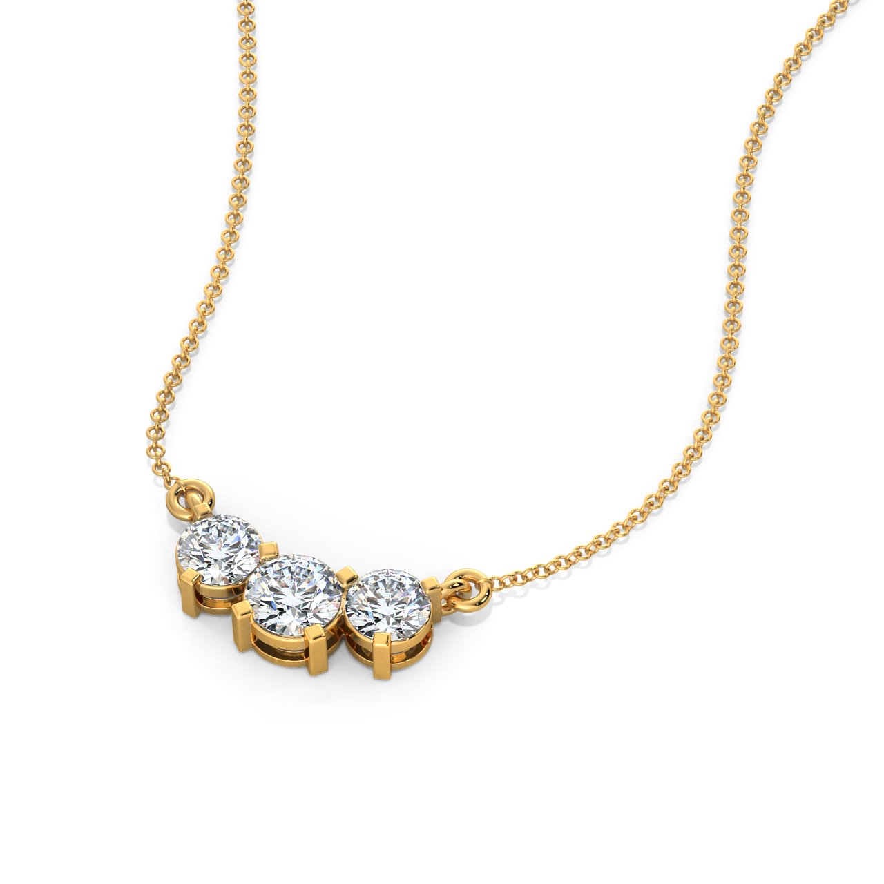Three Stone Diamond Necklace - 992H1JHADFGNKWG – Jays Jewelry