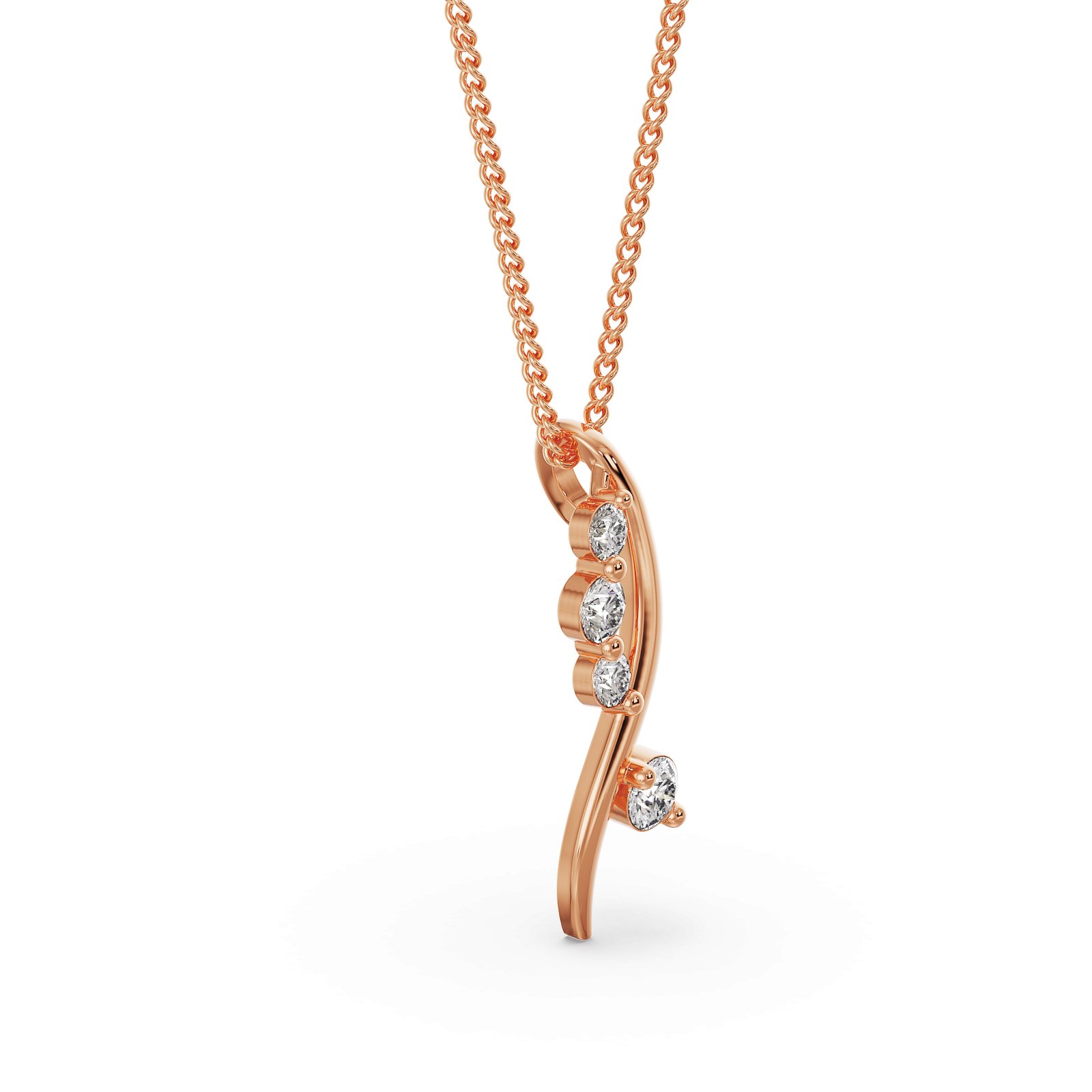 14K Rose Gold Beaded Round Floating Diamond Pendant Necklace | Shop 14k Rose  Gold Bujukan Necklaces | Gabriel & Co
