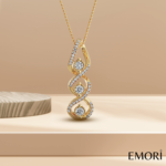 Diamond Pendant in 14 KT Yellow Gold or Pendants for women, Gold Pendant