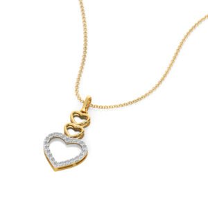 Connected Hearts Diamond Pendant