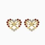 Diamond Earrings in 14 KT Yellow Gold or 18 KT Yellow Gold. Earrings for women, Gold Earrings
