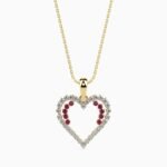 Ritzy Ruby and Diamond Heart Pendant