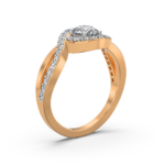 Diamond Ring in 14 KT Rose Gold or 18 KT Rose Gold. engagement rings for women. diamond ring price. solitaire diamond ring