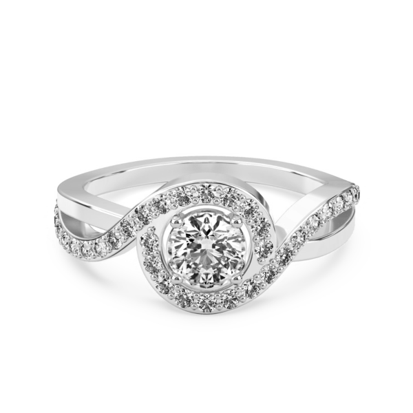 Diamond Ring in 14 KT White Gold or 18 KT White Gold. engagement rings for women. diamond ring price. solitaire diamond ring