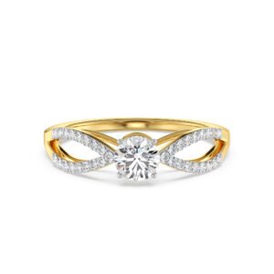 Diamond Ring in 14 KT Yellow Gold or 18 KT Yellow Gold. engagement rings for women. diamond ring price. solitaire diamond ring