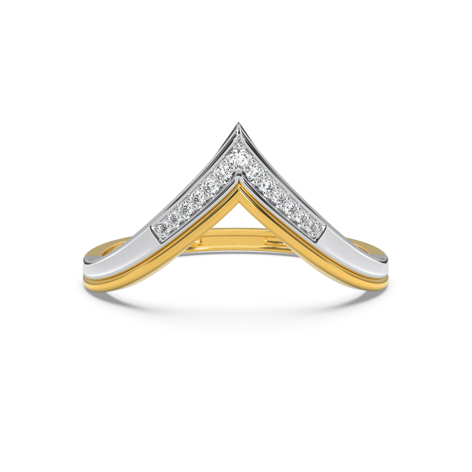 V Shaped Designer Diamond Ring, Packaging Type : Velvet Box, Occasion :  Daily Wear at Rs 28,000 / piece in Mumbai