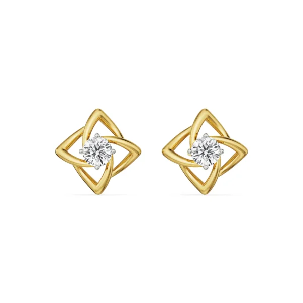 Raha Solitaire Diamond Studs front view