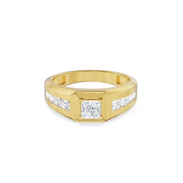 Square Cut Timeless Men’s Ring front view