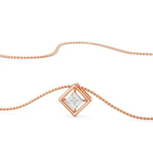 Geometric Allure Diamond Pendant front view