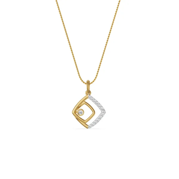 Glimmering Maze Diamond Pendant Front view