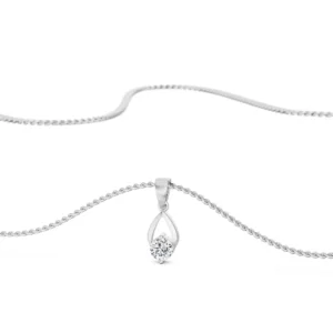 Shimmering Dainty Round Pendant front view