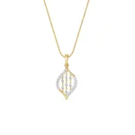 Parallel Stroke Diamond Pendant right view