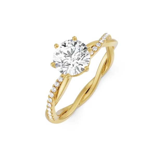 1 CT Daphne Diamond Ring Front view