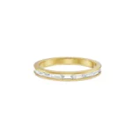 Baguette Straight Wedding Band front view