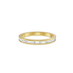 Baguette Straight Wedding Band front view