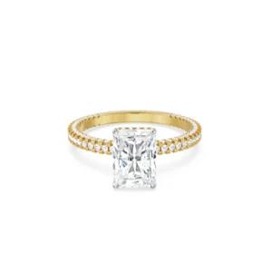 Bridal Radiant Diamond Ring fornt view