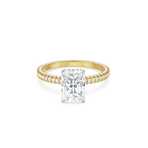 Bridal Radiant Diamond Ring fornt view