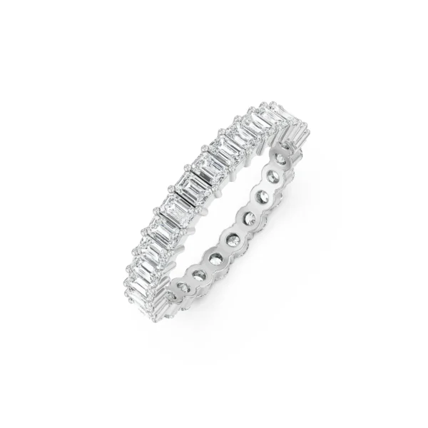 Emerlad Round Eternity Band left view