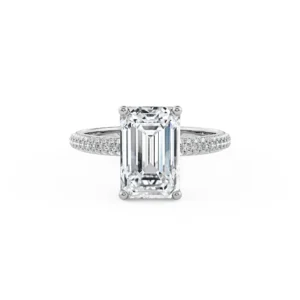 Vintage Glamour Radiant Diamond Ring front view